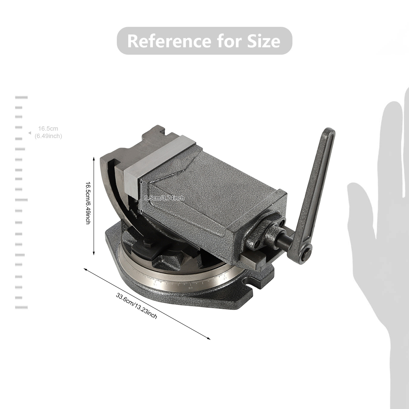 Image of Heavy Duty Milling Vise With 360° Rotatable Base & Heat-treated Cast / - Suitable For Milling, Drilling, Cnc Equipment, Precision Clamp, 5in Jaw Machine Vice For Workshop, Hobbyist