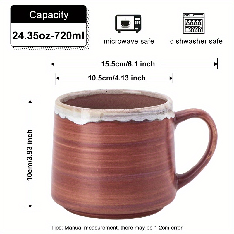 large ceramic coffee mug wood look 24 - Temu Pakistan
