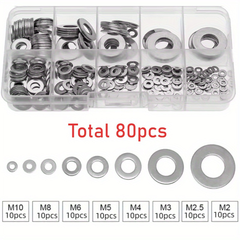 E-shop 80/180/360/580 Stück Edelstahl Blechring, geeignet für Fabrik, Multi-Präparat Größe