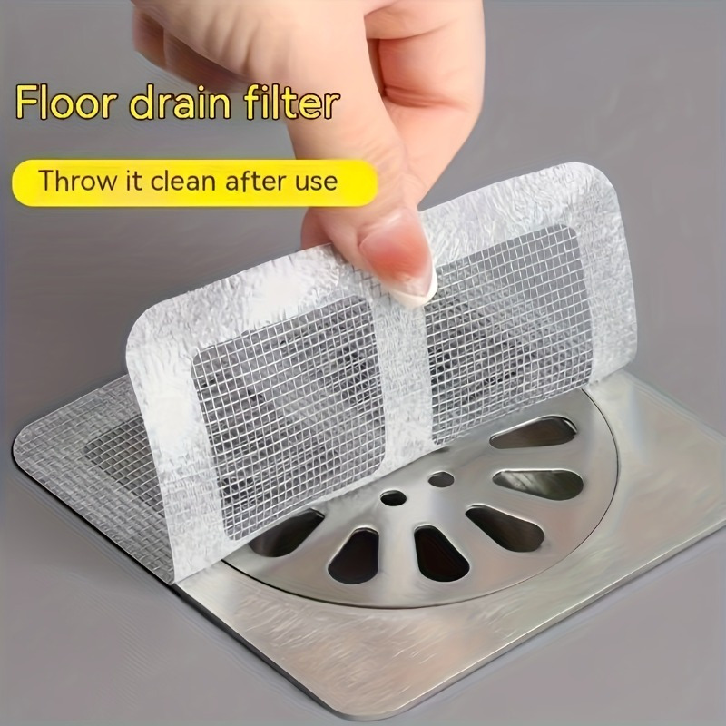 

50pcs Disposable Drain , Non-woven , -adhesive, Adhesives For Bathroom, , , -clogging Drain