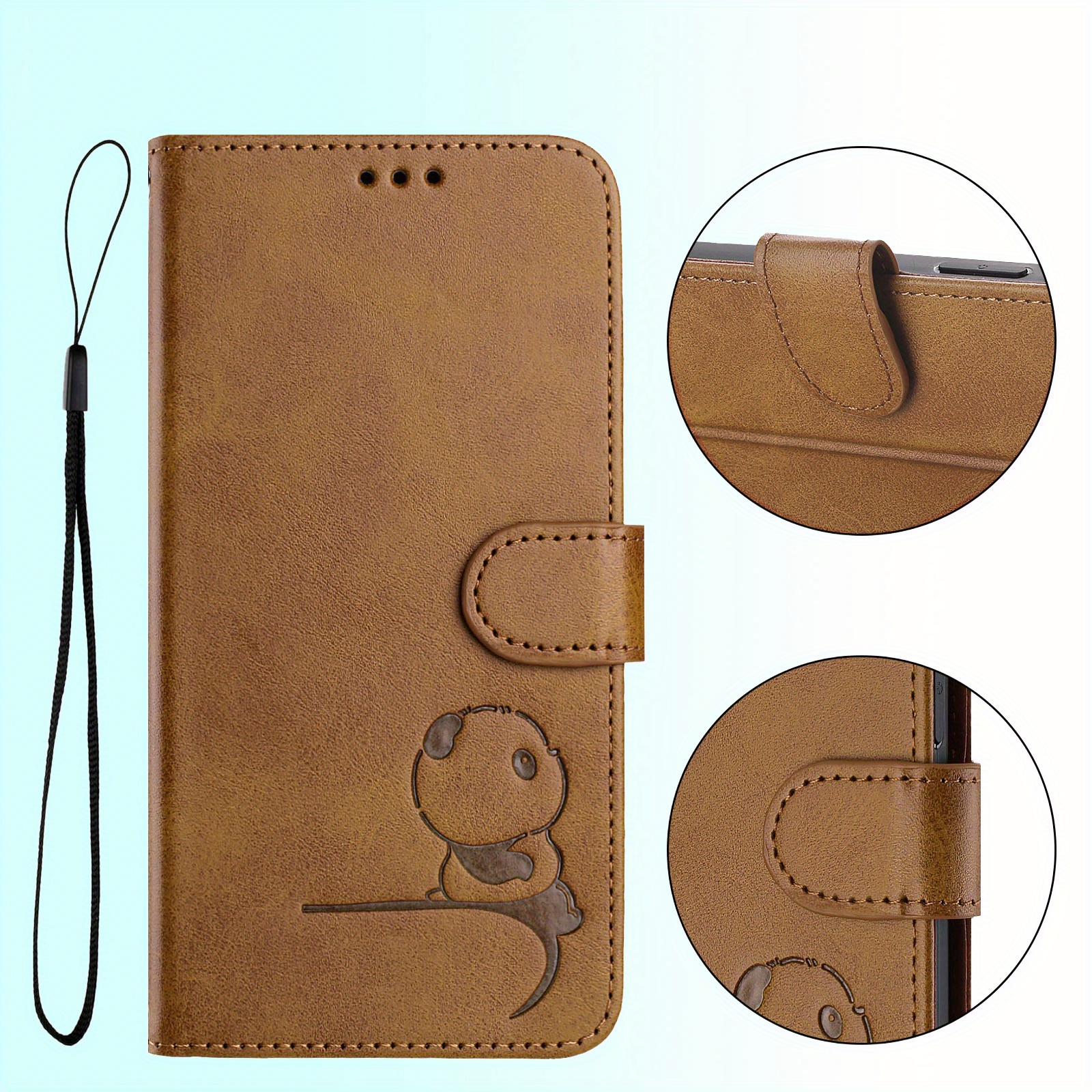 TEMU Panda Wallet-style Phone Cover Compatible With For For Galaxy Models A73, A72, A71, A70, A56, A55, A54, A52, A51, A50, A42, A41, A40, A36, A35,