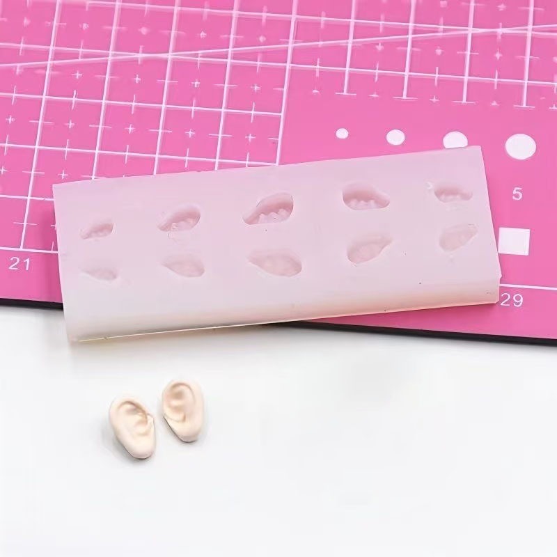 TEMU Clay Ear Mould Proportional Q-version Universal Face Mould Ear Mould Silicone Doll Figure Mould