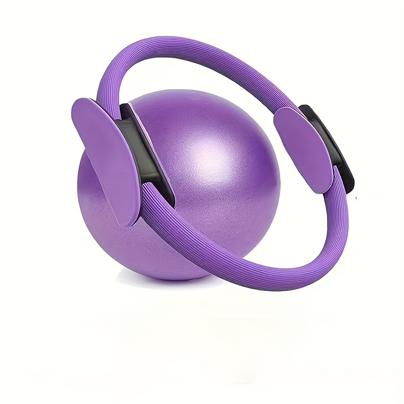 TEMU 2-teiliges Pilates & Yoga Set - Pilates Ring, Pilates Ball, Kit für Frauen, Blau, Pink, Lila, Schwarz erhältlich, Pilates Equipment, , Kit,