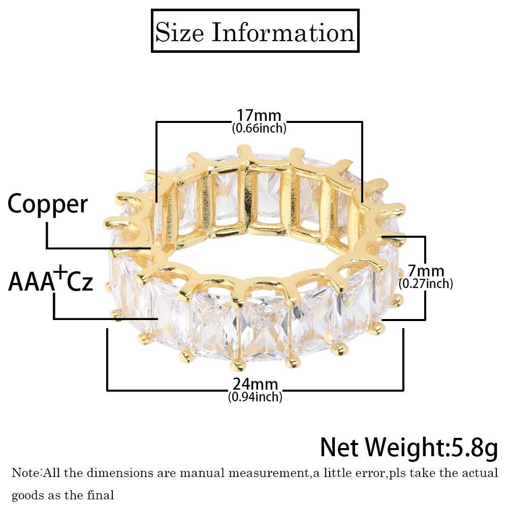 Men's Classic Geometric Moissanite Ring, Fashion Statement