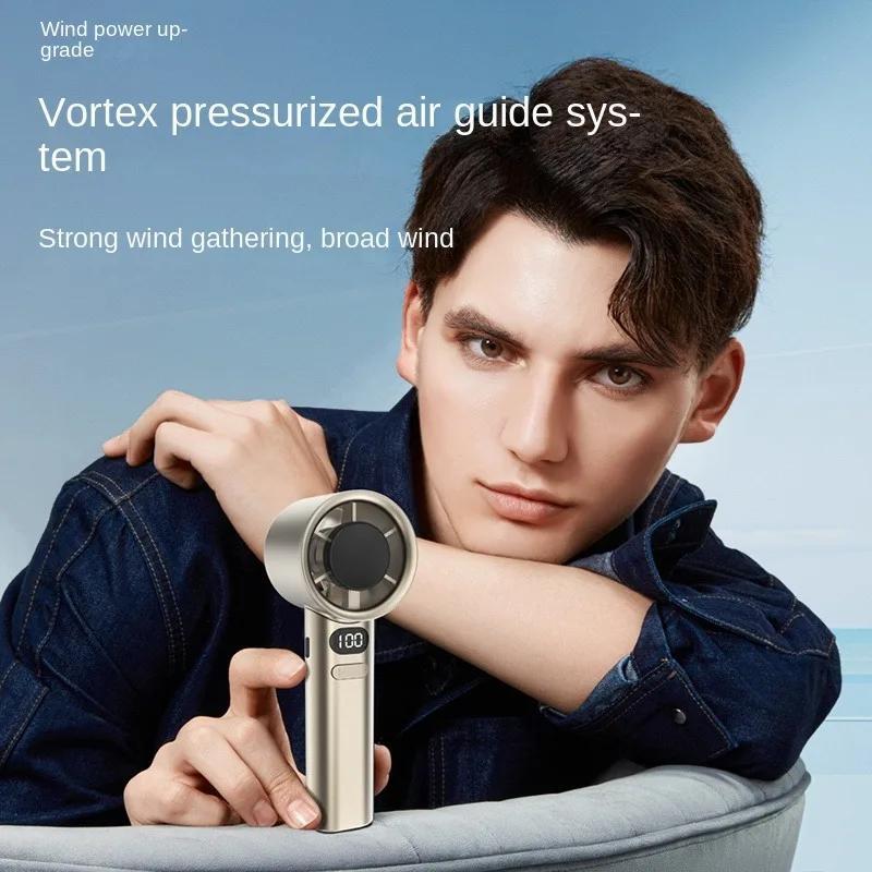 120-Speed Portable Mini Fan with Digital Display - USB Rechargeable, Compact & Stylish Handheld Cooling Device for Travel, Outdoor, and Desktop Use, 1800mAh Battery, LED Air Volume Digital Displays, Portable Fan