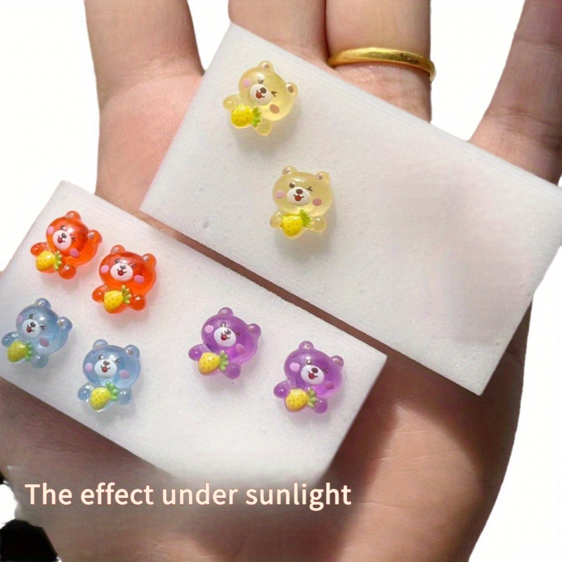 4 Pack Color-Changing Sun Bear Earrings