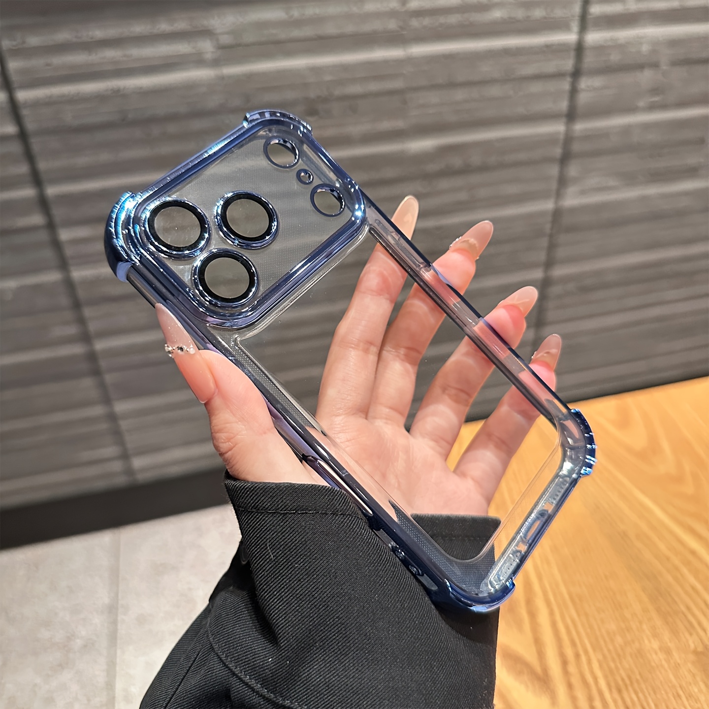 TEMU Phone Case: Phone Case - Luxury Electroplated Shock-absorbing Transparent Phone Case, Compatible With Iphone 17 Pro Max Air 18 16 15 14 13 12 11