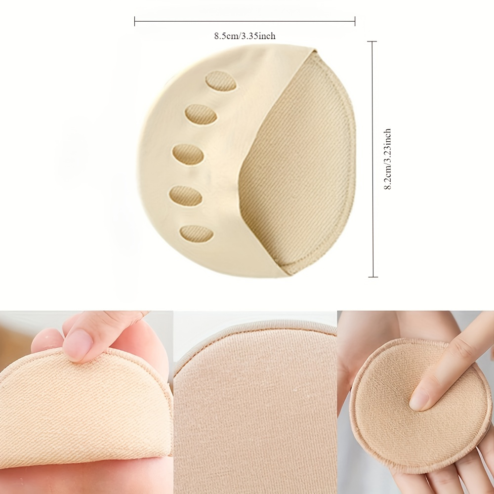 6-Pack Women'S Forefoot Five Toe Pad Suitable for High Heels-Half Insole Foot Care Non-Slip Toe Socks Toe Pad Plug-in, High Heels Toe Support