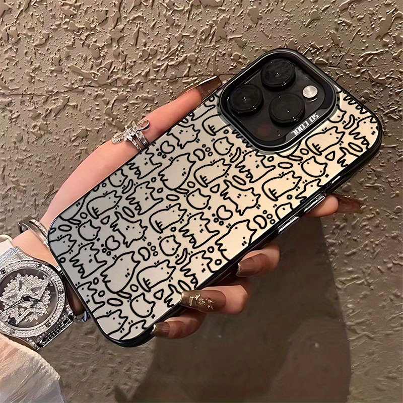 TEMU A Minimalist Cat Phone Case Compatible With Iphone Models 16, 15, 14, 13, 12, 11 Pro Max, X, Xr, Xs Max, 8, And 7 Plus, Featuring A Matte