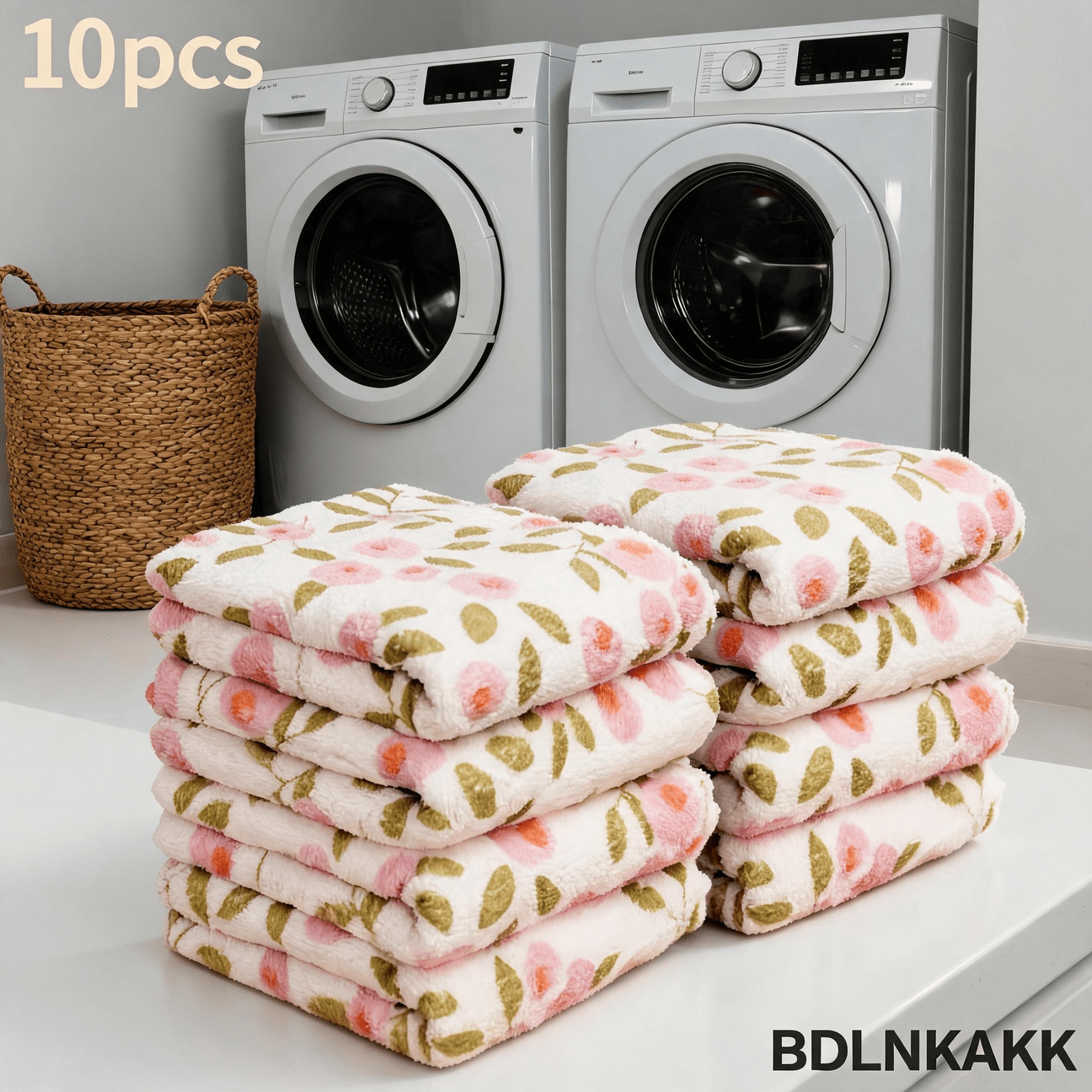 TEMU Bdlnkakk 10/24pcs Coral Fleece Flower Cleaning Towels, Super Absorbent And Soft Mops - Suitable For Kitchen, Bathroom, Glass, Car Washing,