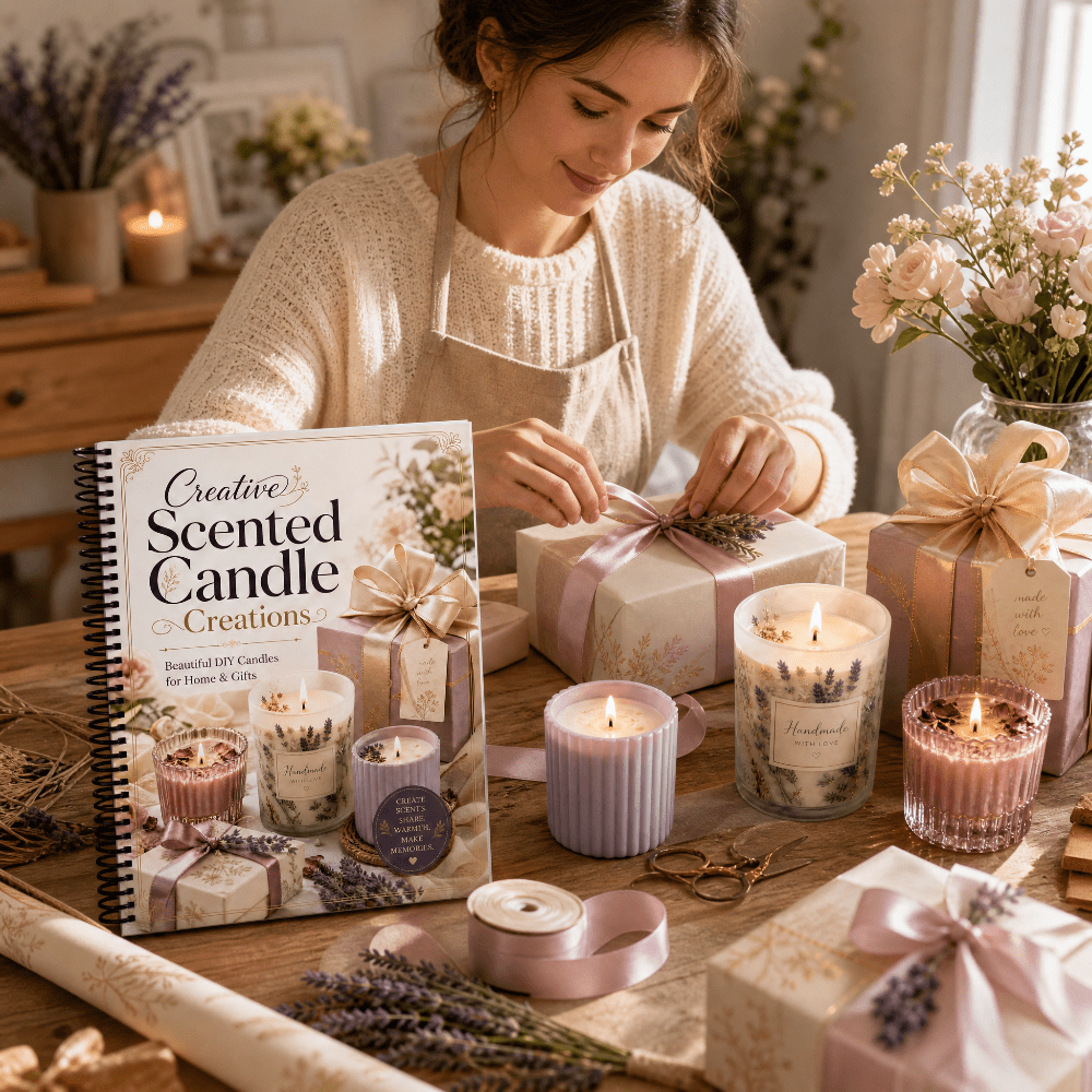 Creative Scented Candle Creations Book- Fragranced Candles For Aromatherapy, Home Decor & Thoughtful Gifting