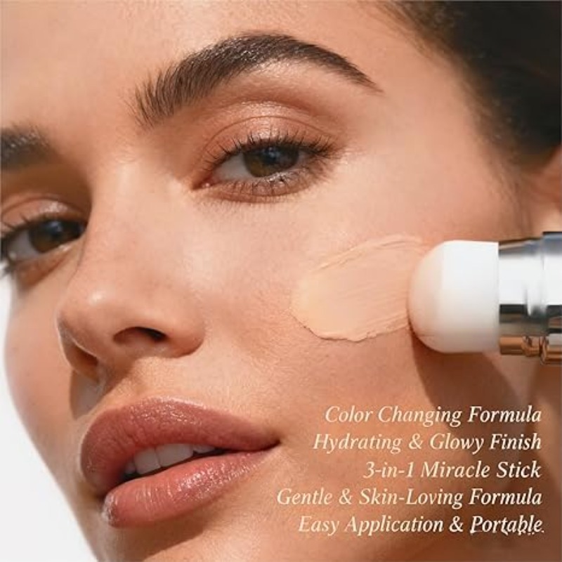 blanc cover cream stick 0 46oz ivory natural   beige 2 in 1 color changing foundation stick moisturizing and concealing base makeup double ended with built in brush portable for everyday use quick touchup   smooth Product details 6