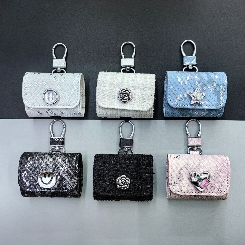 Suitable for Airpods Pro/Pro 2 Camellia Love Wireless Earphone Case, Airpods 3/Airpods 4 Cute Star joyful Face Headphones Cover with Portable Clip Flip Case