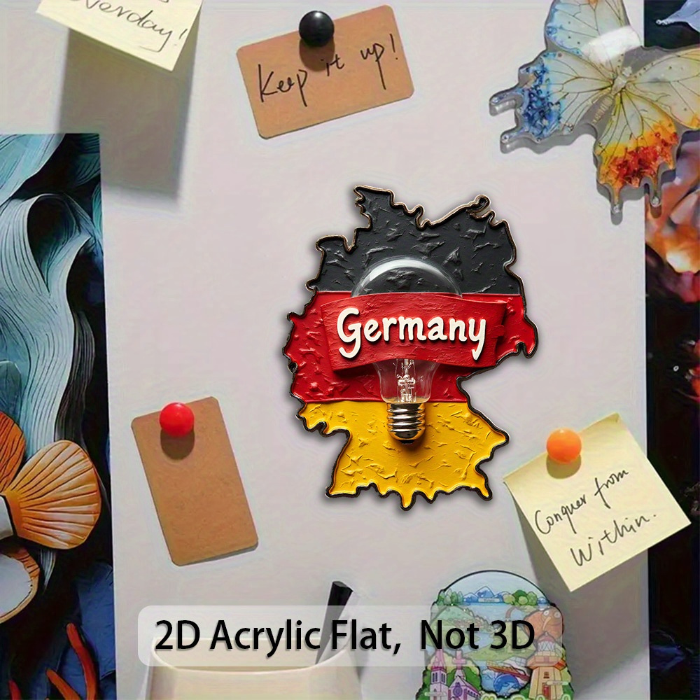 TEMU 1pc 2d Flat Printed Refrigerator Magnetic Decorative Sticker, Refrigerator Magnet. Features Bright, Long-lasting, Non-fading Colors. Strong That