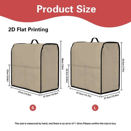 1pc beige appliance cover suitable for food processors blenders ice cream makers minimalist dust cover with easy clean beige lid for blenders fits for most kitchen machines for home use 2d flat