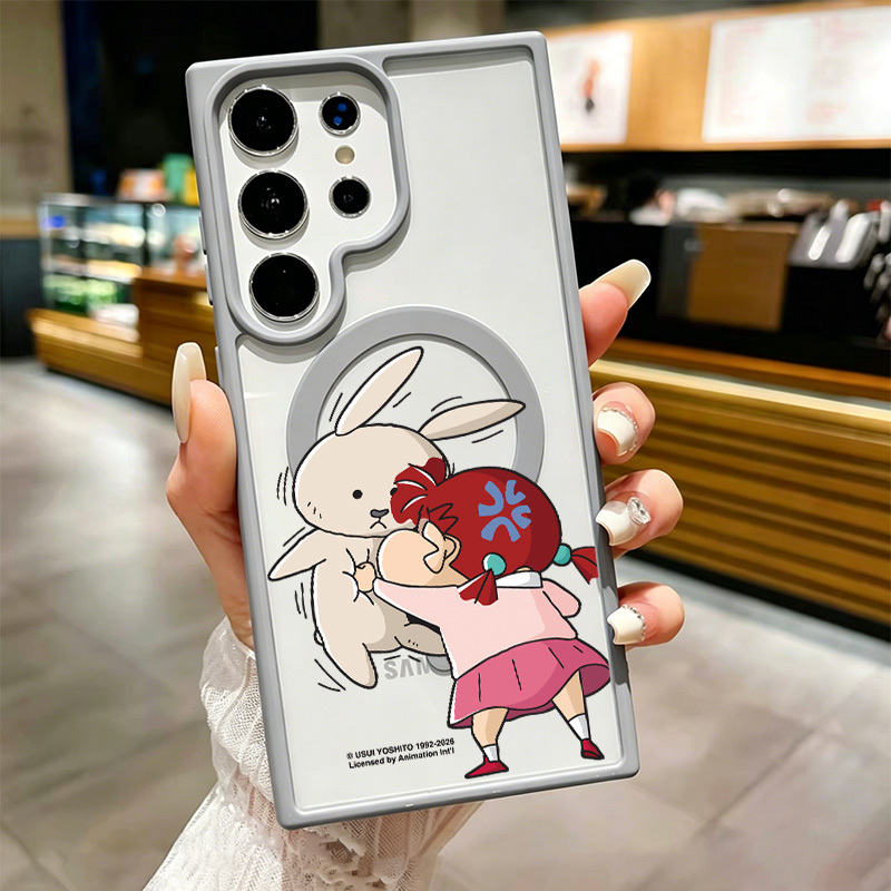 TEMU Phone Case: Cartoon Fun Magnetic Phone Case Suitable For Galaxy S26/s25ultra/s25fe/s25edge/s24plus/s23/s22 series Protective Cover