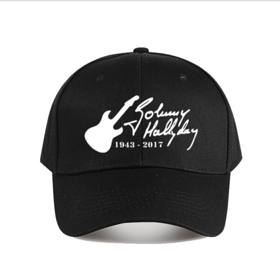 

Hallyday 1943-2017 Unisex Baseball Cap, Polyester 100% Lightweight Adjustable Beanie, Hand Washable, Christmas Theme, Retro Legend Bonnet, Adult Sports Truck Hat, Popular Golf Sun Cap