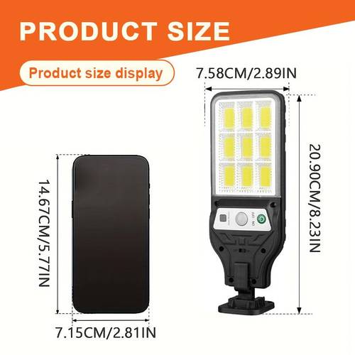 1pc lámpara solar con sensor de movimiento, lámpara inteligente recargable solar, lámpara de pared solar , 3 de iluminación decorativa para jardín, equipo de iluminación de seguridad, iluminación inteligente, de instalar, para , patio, , , garaje,