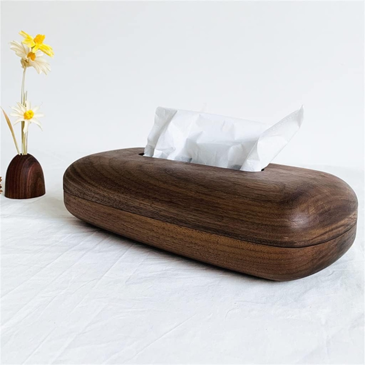 1pc Tissue Box with Removable Lid Paper Holder Napkin Organizer Smooth Extraction Effortless Refill Sleek Stylish Appearance Stable Non-Slip Base Neat Storage Solution for Living Room Coffee Table Desktop Indoor Daily Use