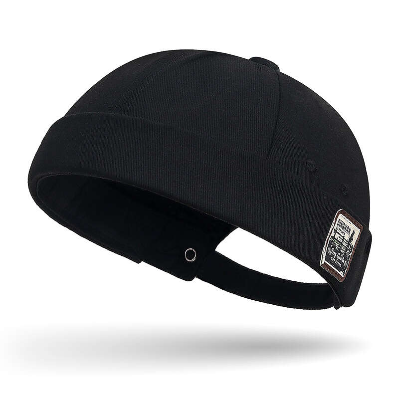 E-shop Herren Hüte Docker Cap Matrosenmütze Arbeiterhut mit gerolltem Rand verstellbarer Beanie Mütze in verschiedenen Farben