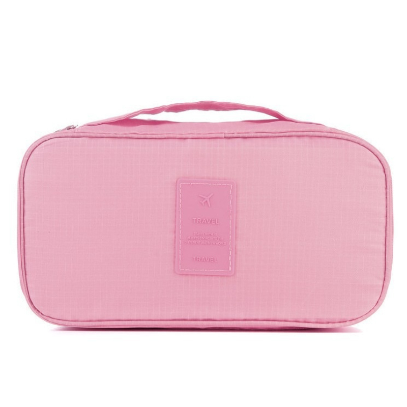 TEMU 1pc Portable Travel Underwear Organizer Bag - Foldable Storage Pouch, Perfect For Bras, Underwear, And More: Ideal For Trips & Business Travel,