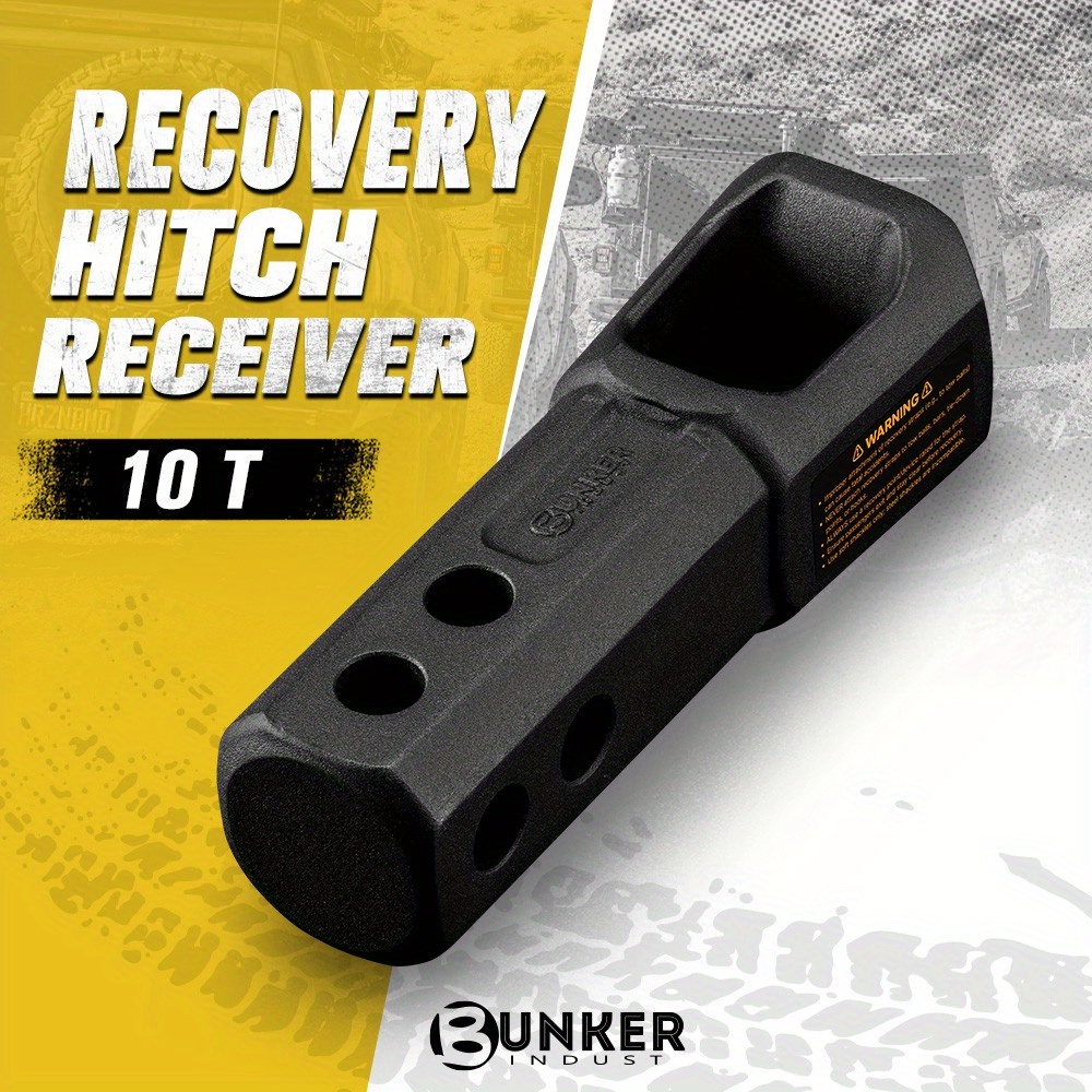 TEMU 2" Recovery Hitch Receiver 10t Heavy Duty Tow Bar For Off-road 4wd 4x4