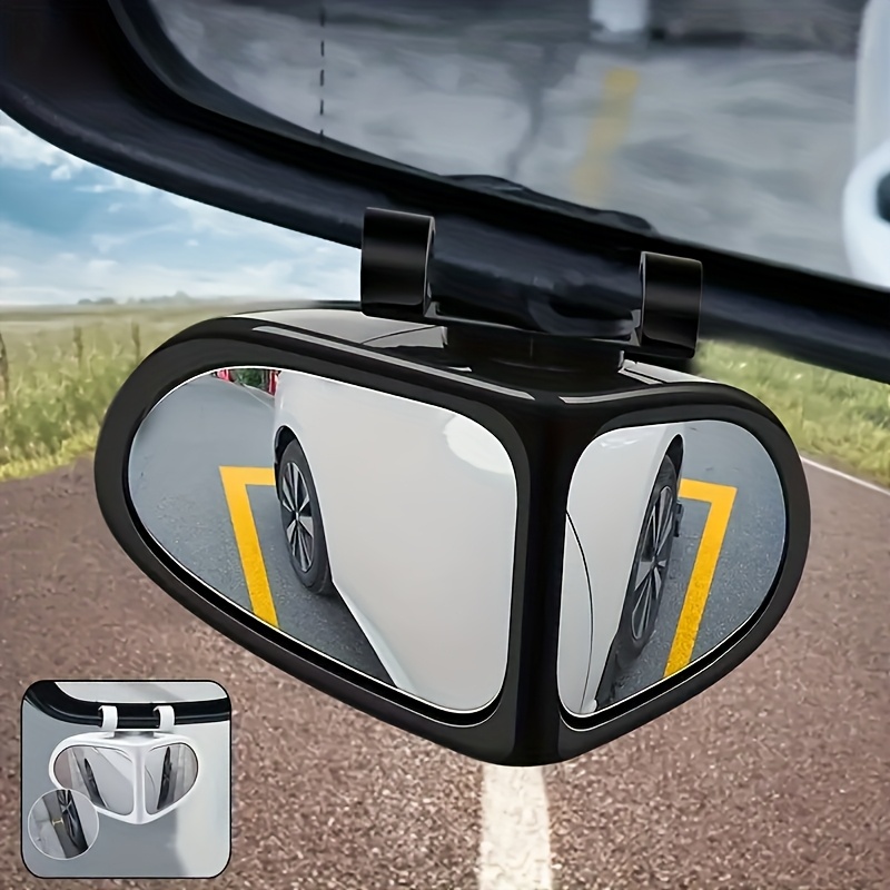 Oval Car Blind Spot Mirror - Left | Side 360° Rotatable Front/Rear Wide-Angle Auxiliary Mirror Ultra-Clear Flat Lens Compatible with Sedans/Suvs/Trucks Essential Vehicle Safety Blind Spot Monitoring Tool