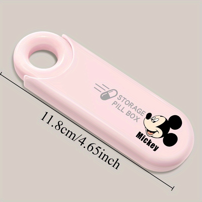 TEMU Mouse Portable Pill Organizer - Compact Travel Medicine Box With Multiple Compartments, Pvc Material, Mini Design For , Pill Box For Purse, Jewelry Boxes