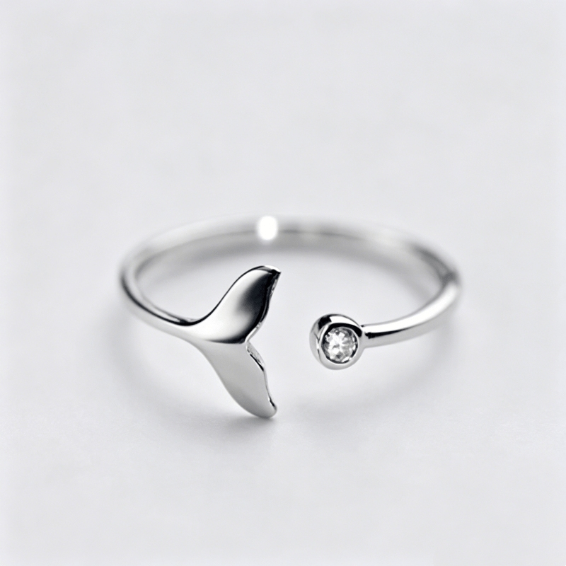 TEMU JOYHERS Anello a di Regolabile da Donna con in Zirconia e Placcatura K - a Tema per Uso , Feste, Vacanze, Regalo Pietra di Aprile, Elegante