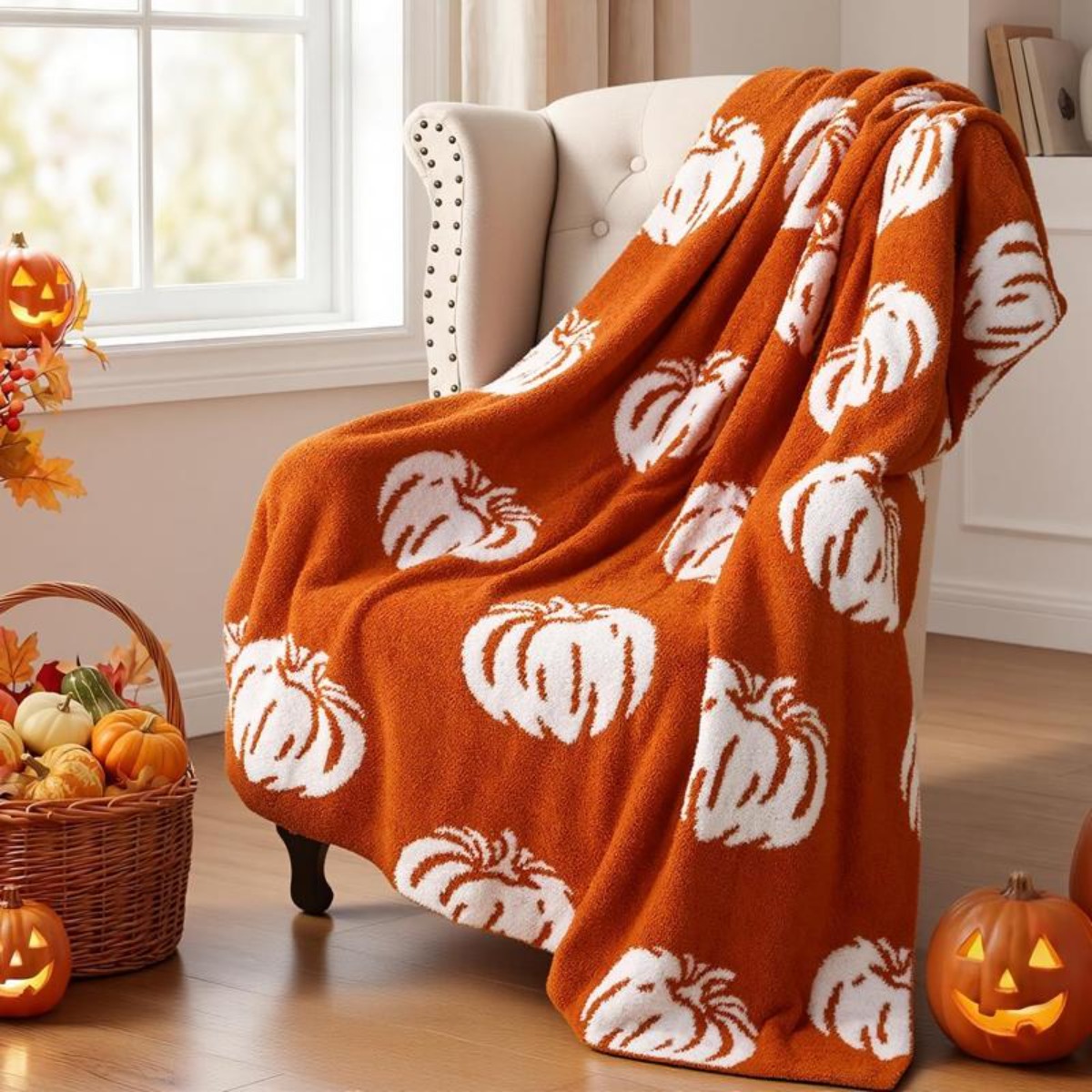 TEMU 1 Printed Design Single-sided Printed Flannel Throw Blanket, Soft Warm Pattern Print, , Versatile Cozy Blanket For Nap, Sofa, Bed, Travel,