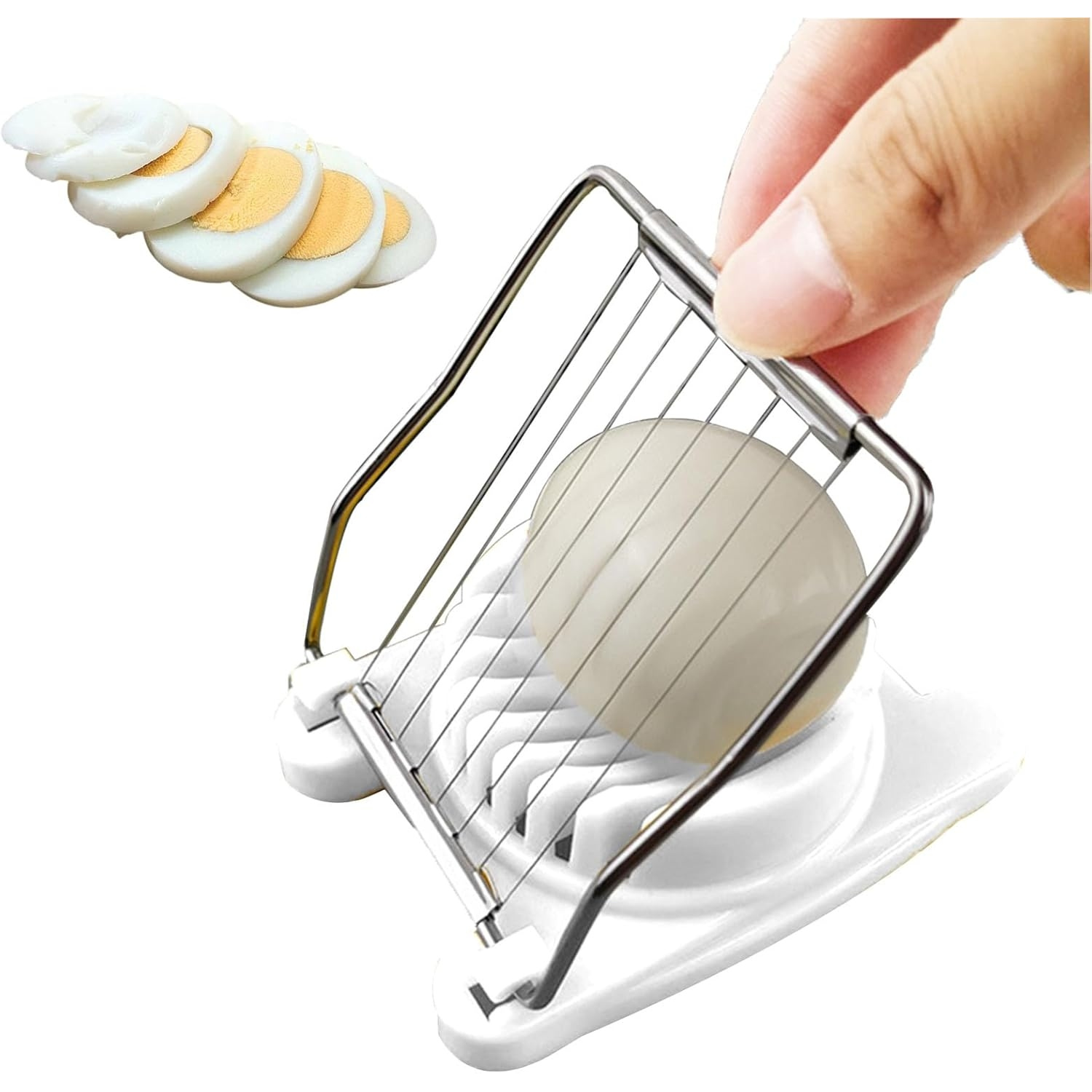 TEMU Egg Slicer Cutter With Stainless Steel Wires, Slicing Tool For Perfect Slices, Kitchen Gadget For Boiled Eggs, Salad, Sandwiches And Breakfast