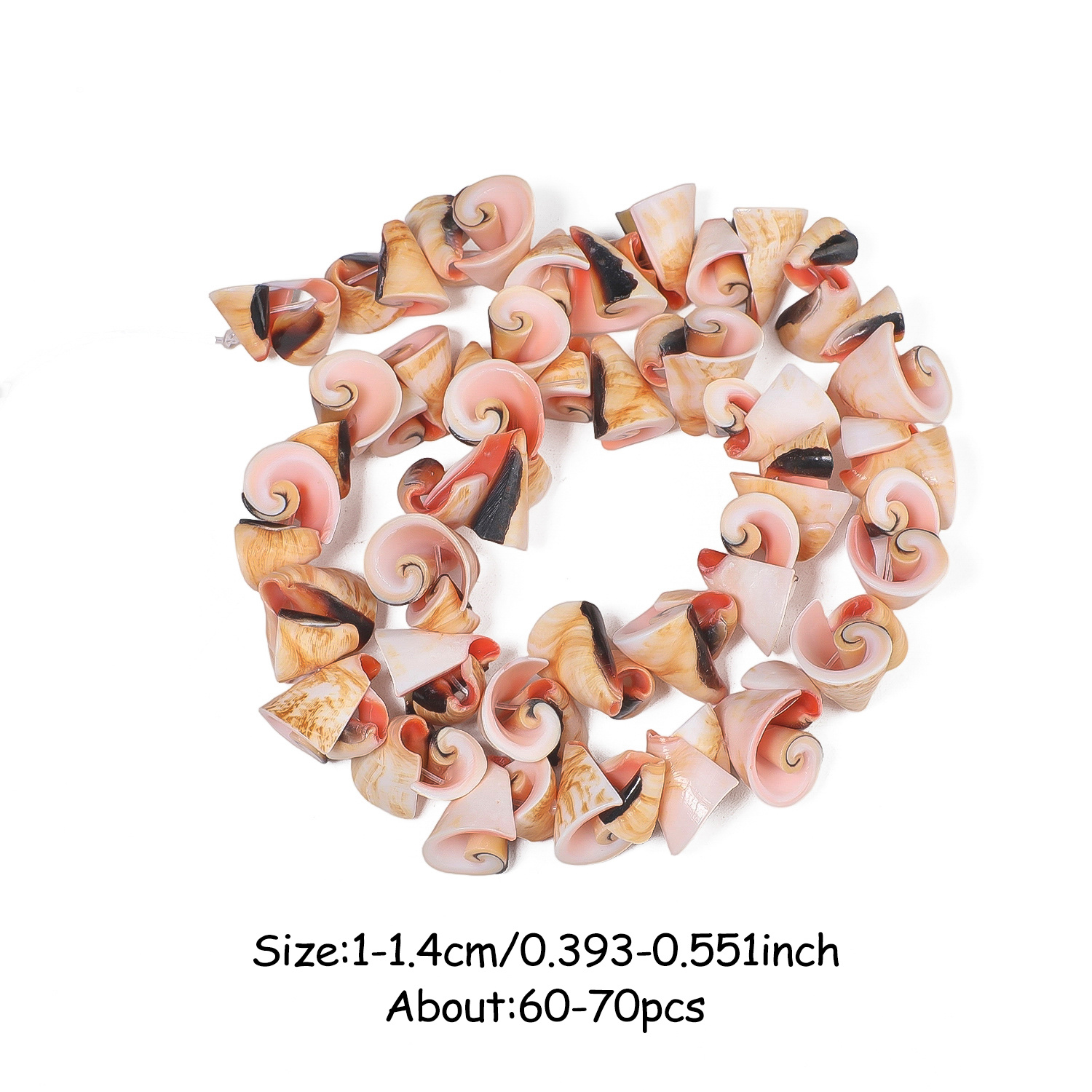 TEMU 10-14mm Natural Stone Irregular Spiral Loose Beads For Diy Exquisite Bracelets, Necklaces, Earrings, Handicrafts, Jewelry Making Supplies,