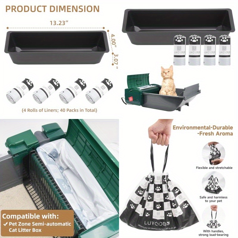 Waste Bags Pet Zone Litter Box Replacement Parts Automatic