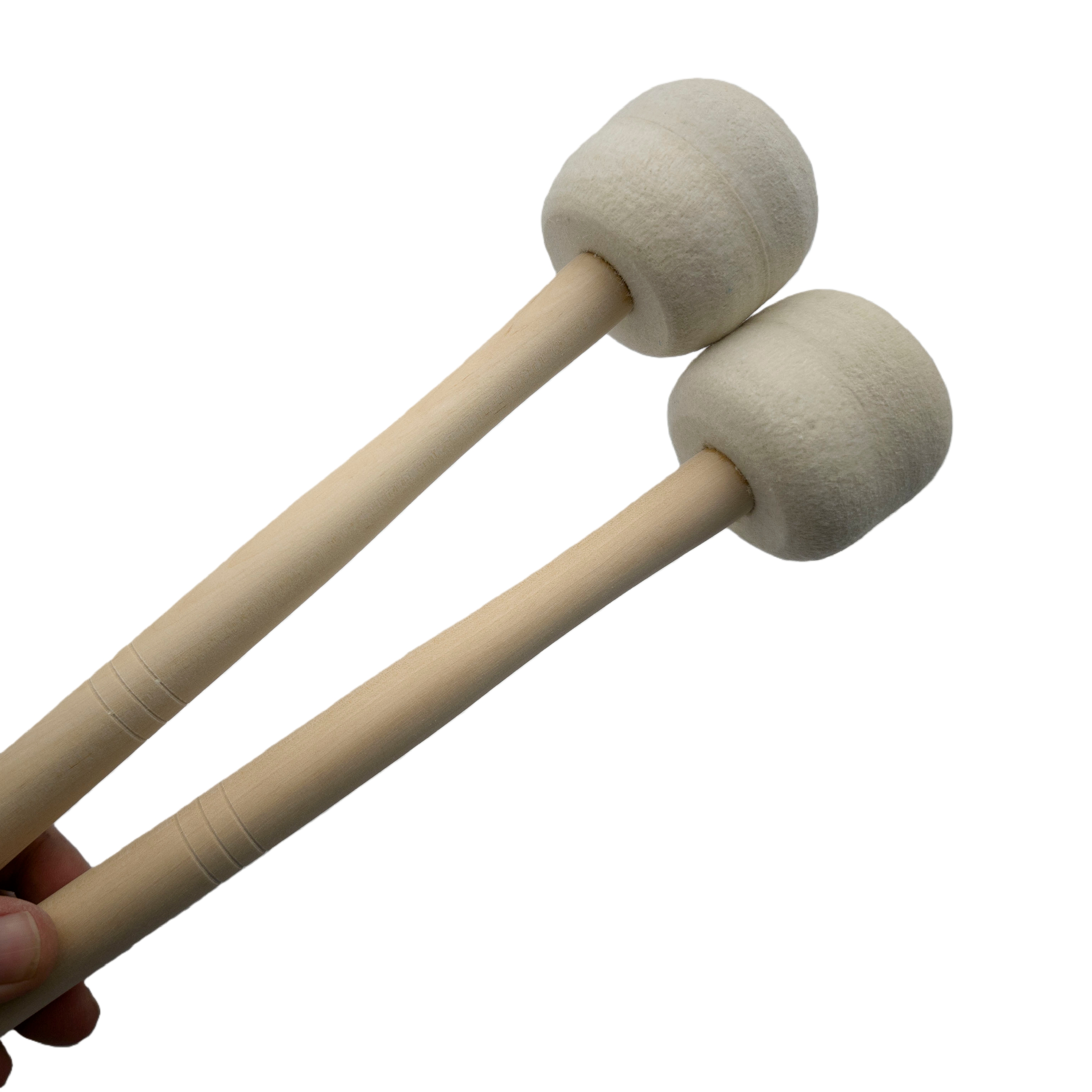 E-shop 2 Stück Professionelle Filzspitzen-Trommelstöcke – Hochwertige Buchenholz-Becken- Gongstöcke für Snare-Drum, Marschmusik Konzertpercussion