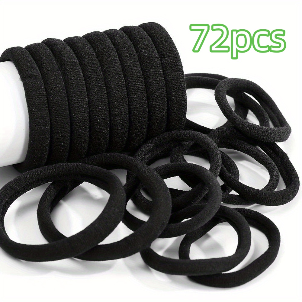 TEMU Confezione da 72 pezzi di elastici per capelli per donna - Fascie elastiche ad elasticit� per code , elastici per capelli, anelli per capelli -