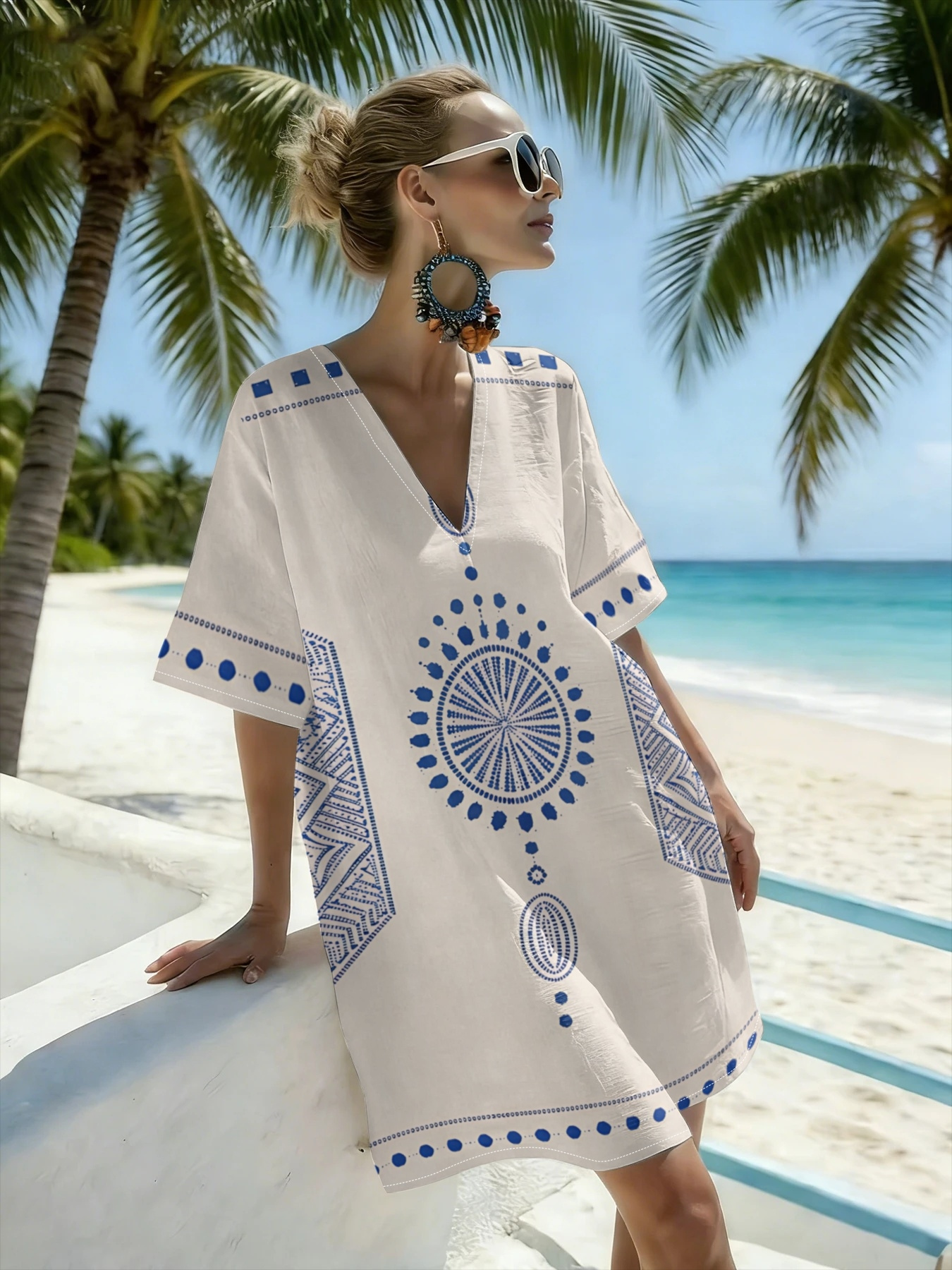 beach cotton dress Dress Helsol Nido Cotton One Size  Eclectic Array