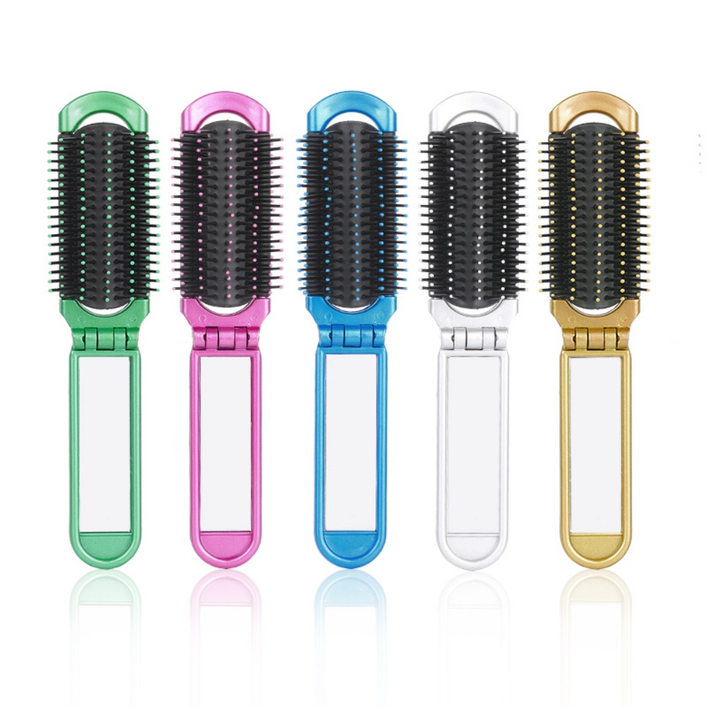 Personalized Portable Air Cushion Detangling Comb with Mirror
