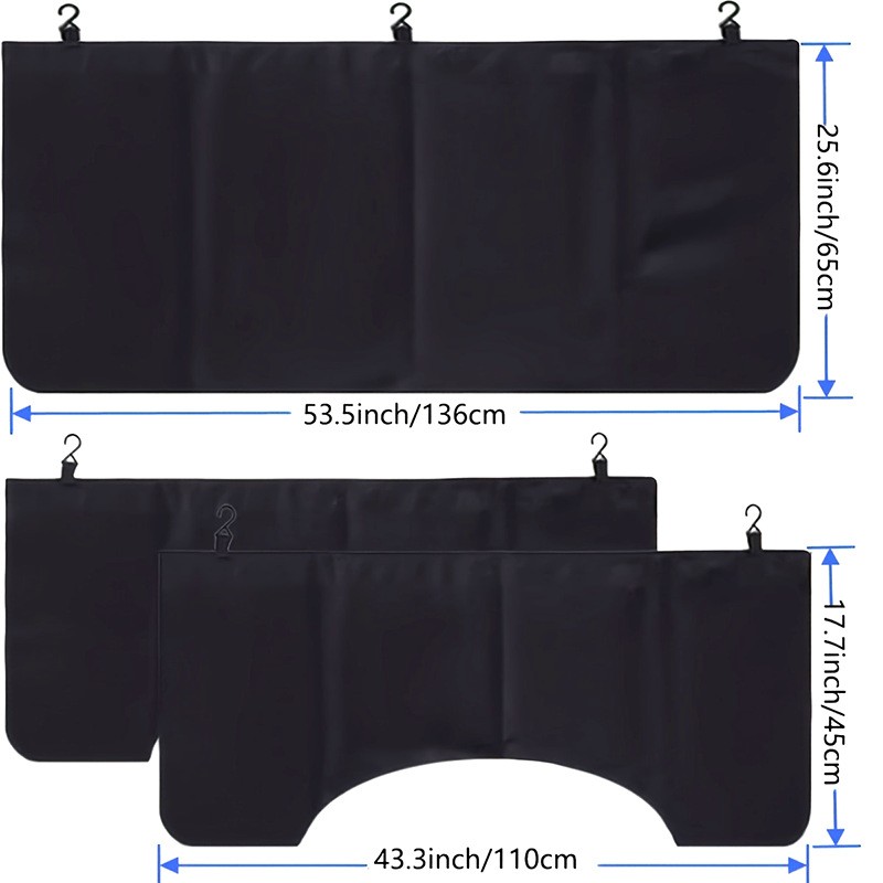 TEMU 3pcs Set Of Magnetic Fender Protection Pads For Car Repairs, The Vehicle During Repairs. Durable And Scratch-resistant Mats Are In Black, Blue,