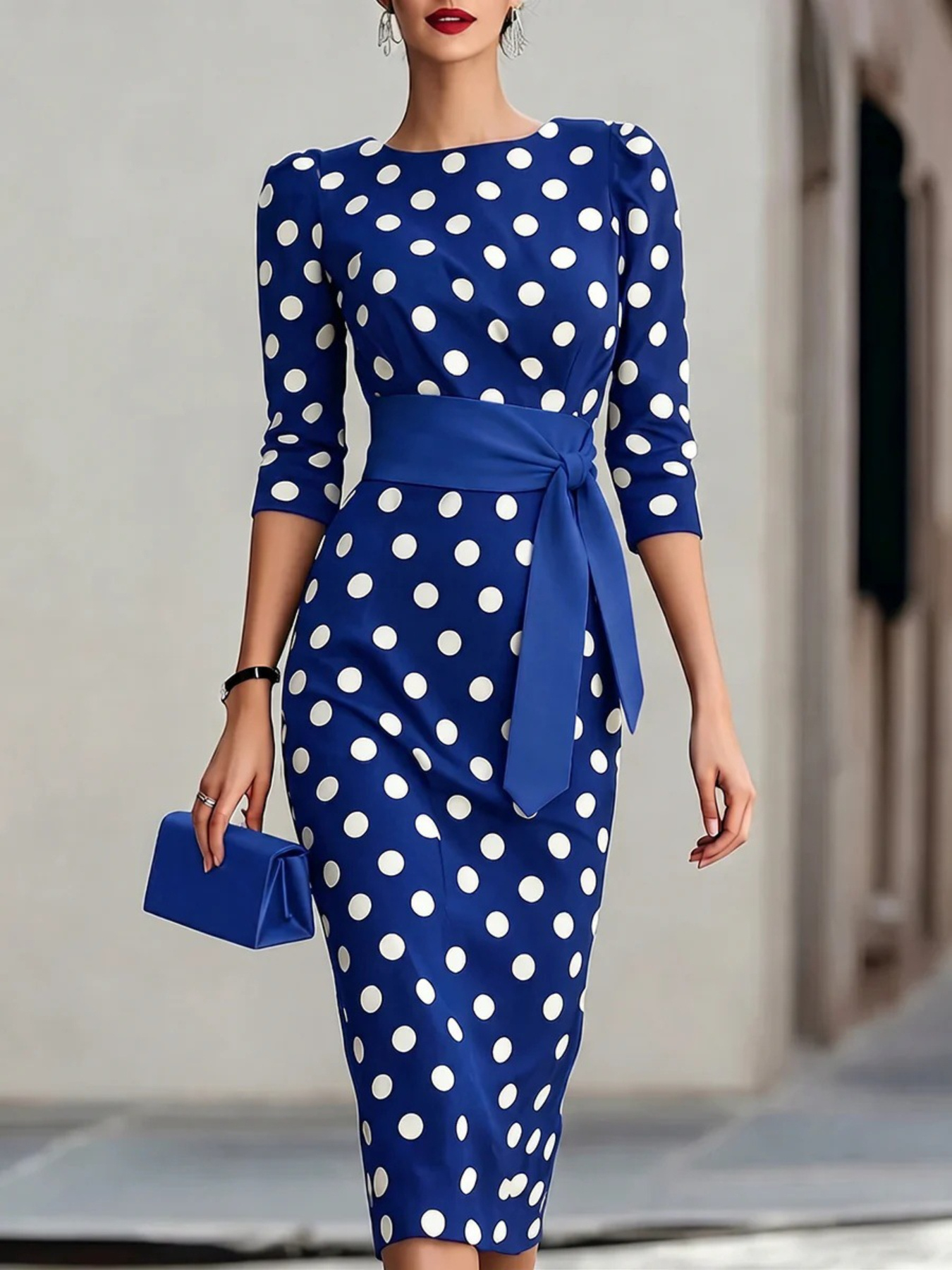 royal blue white dress 100% Cotton Royal Blue Floral Maxi Dress - All Dresses