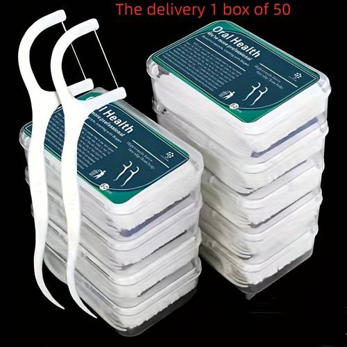 50 dental floss deep cleaning dental floss suitable for oral care portable disposable dental floss essential