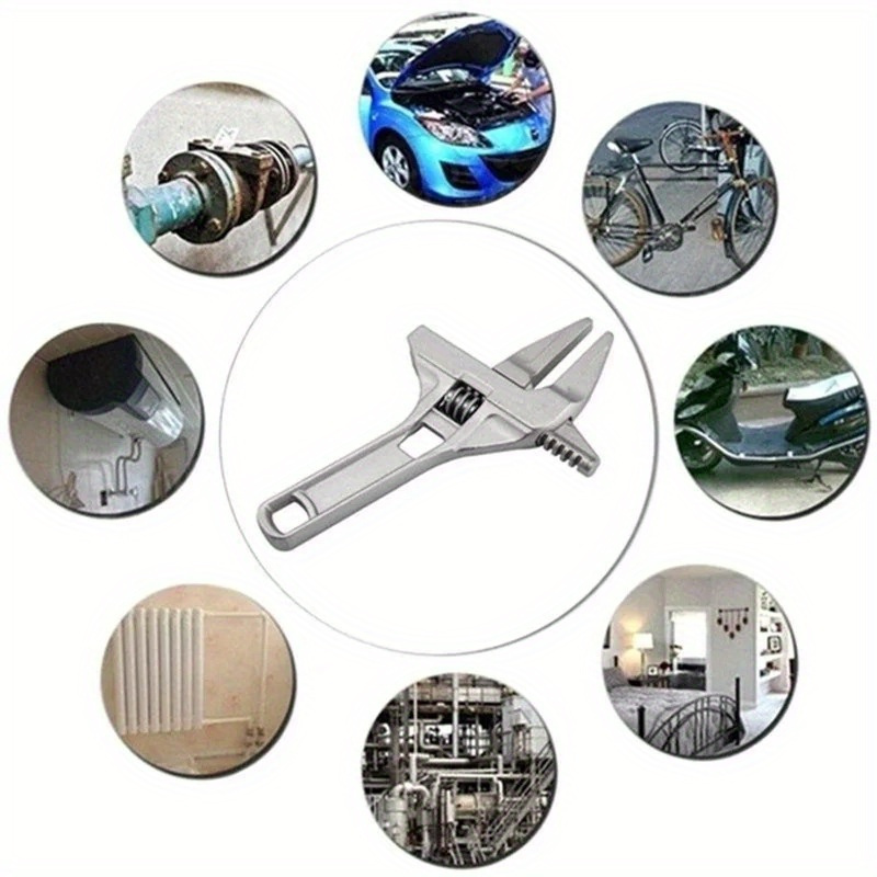 Llave Multifunción de Aleación de Aluminio - Ajustable, Agarre Fuerte, Ideal para Reparaciones en Baños, Apta para Tubos y Válvulas de 6-68mm - Imagen 10