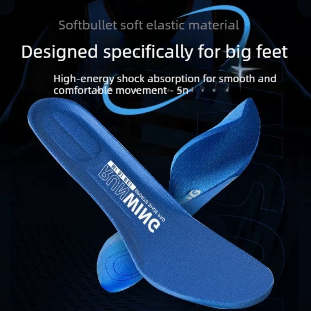 Plantillas para zapatos extragrandes, extendidas, de talla grande, de gran tamaño 47 48 49 50 52 para peso pesado, almohadillas para el antepié para hombres y mujeres, plantillas para zapatillas de deporte con soporte para el arco, que aumentan la altura, de alta elasticidad, suaves, agradables para