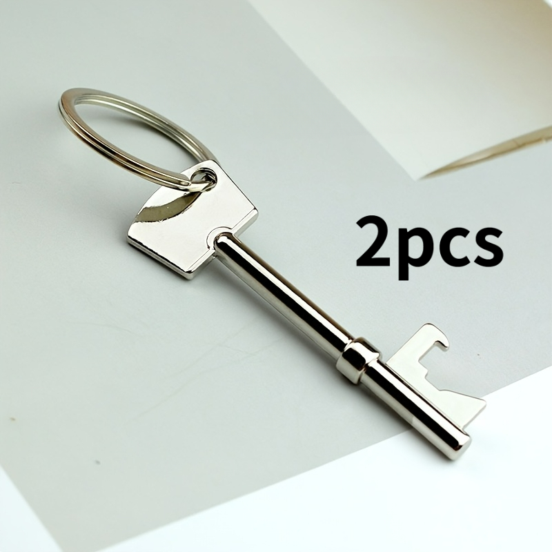 TEMU 2pcs Beer Bottle Opener Keychain / Car Key Pendant / Portable Bottle Opener