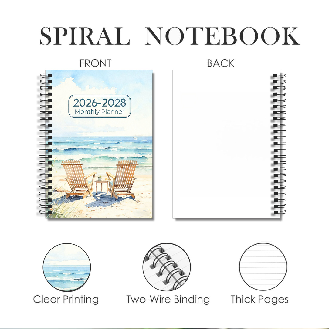 TEMU 1 Pack Compact 5.5x8.3 Inch, Monthly Calendar Planner: Includes Three-year Monthly Planning Booklet, Management Record Book, Personal Time