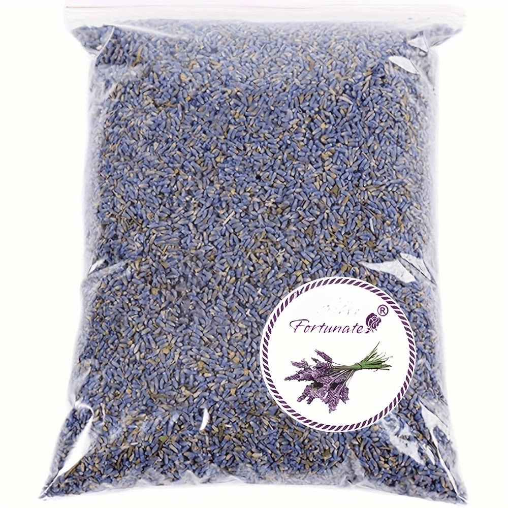 TEMU 1 Pack Dried Lavender Flowers Suitable For Crafts, Candles, Soap Making, Lavender Bouquets For Decor, Christmas Decoration,, Room Fragrance,
