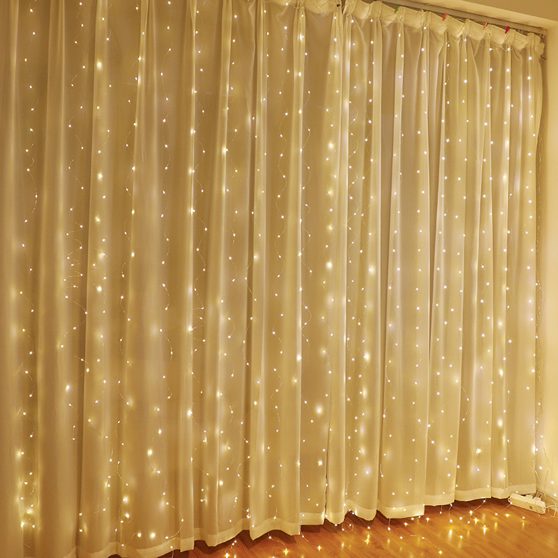 TEMU 600 Led Curtain Lights With Remote Dimming And Usb Plug, Suitable For Windows, Walls, Bedrooms, 's Day Parties, Valentine's Day, , Bars, And Wedding Decorations.