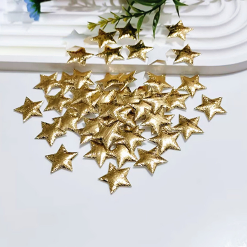 TEMU 60 piezas de estrellas de tela prensadas de 1.9 cm / 0.75 in, para ropa, bolsos, decoraciones de Navidad, y celebraciones, materiales de