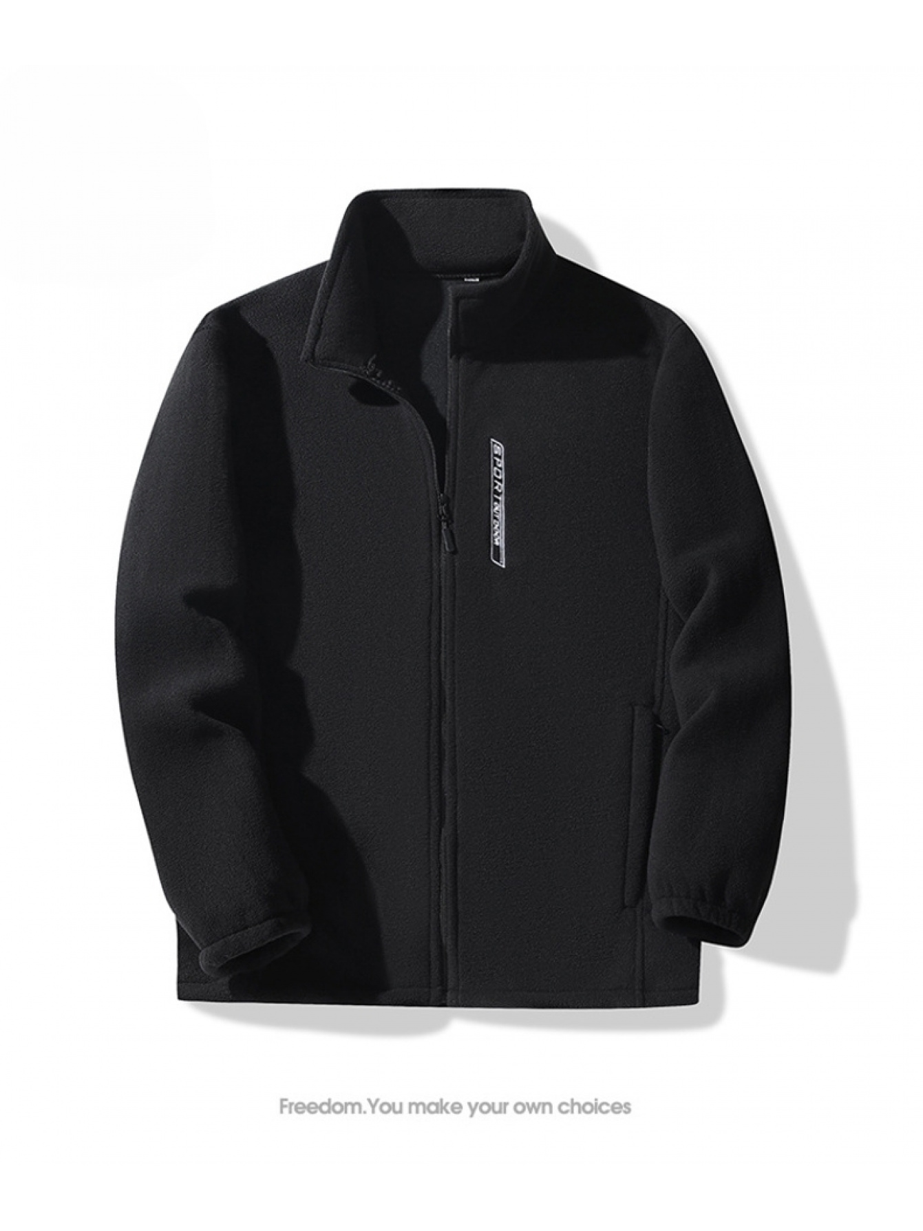 2026 new mens small stand collar double sided polar fleece jacket thermal heat locking   for outdoor hiking fishing and travel unisex