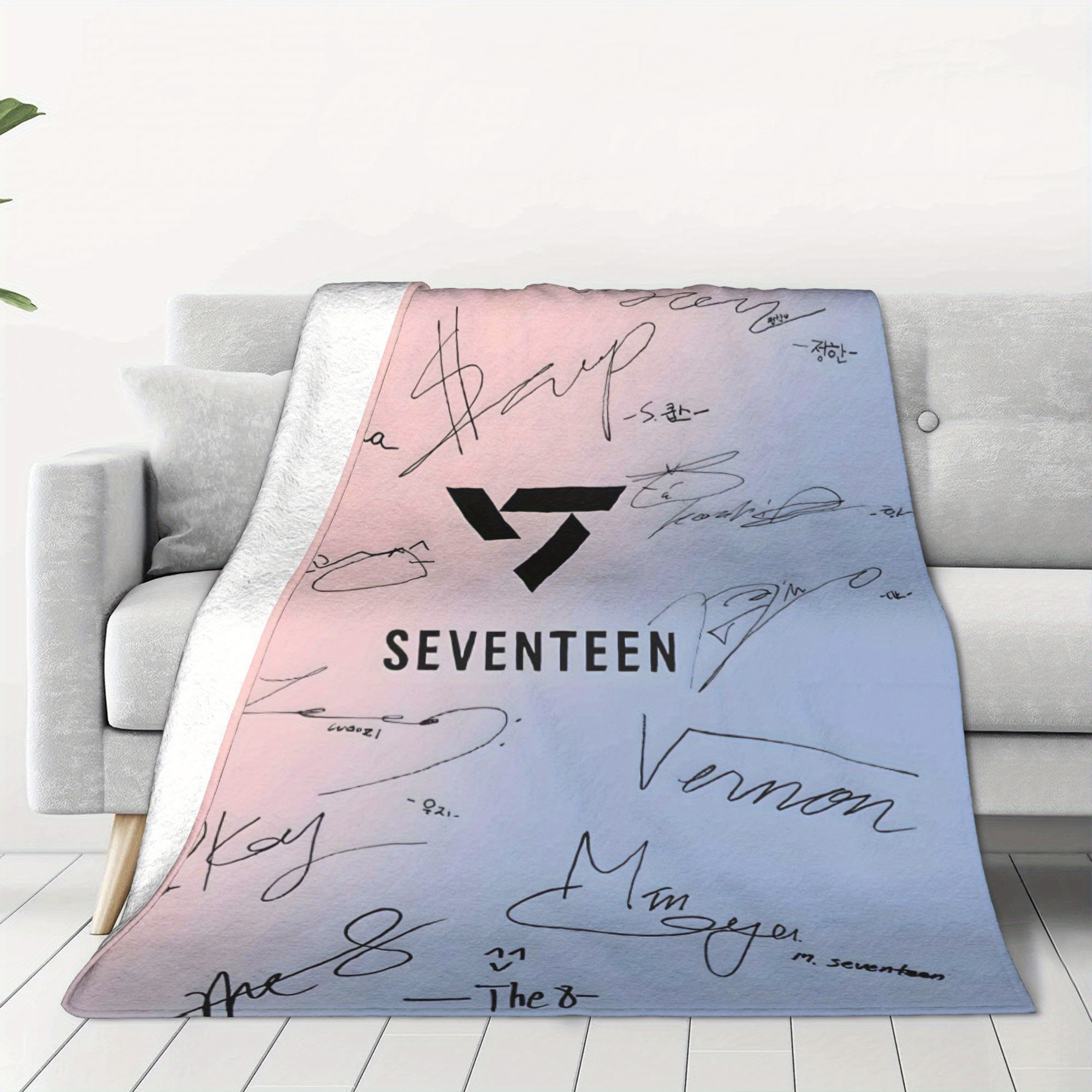 TEMU Kpop Blanket Soft Throw Blanket For Home Bedroom Bed Sofa Picnic Rest Cover Blanket