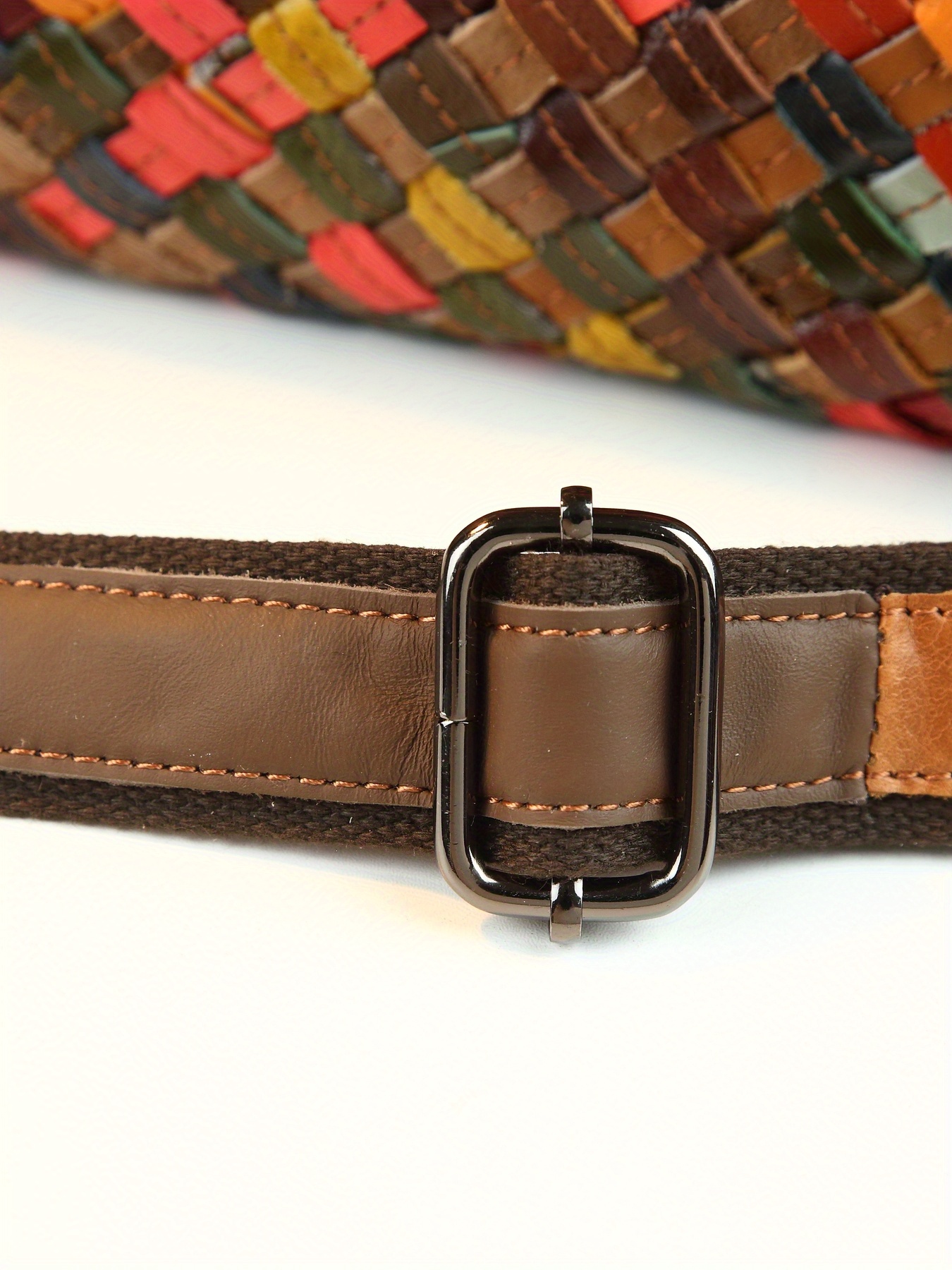 Handbag strap detail close up